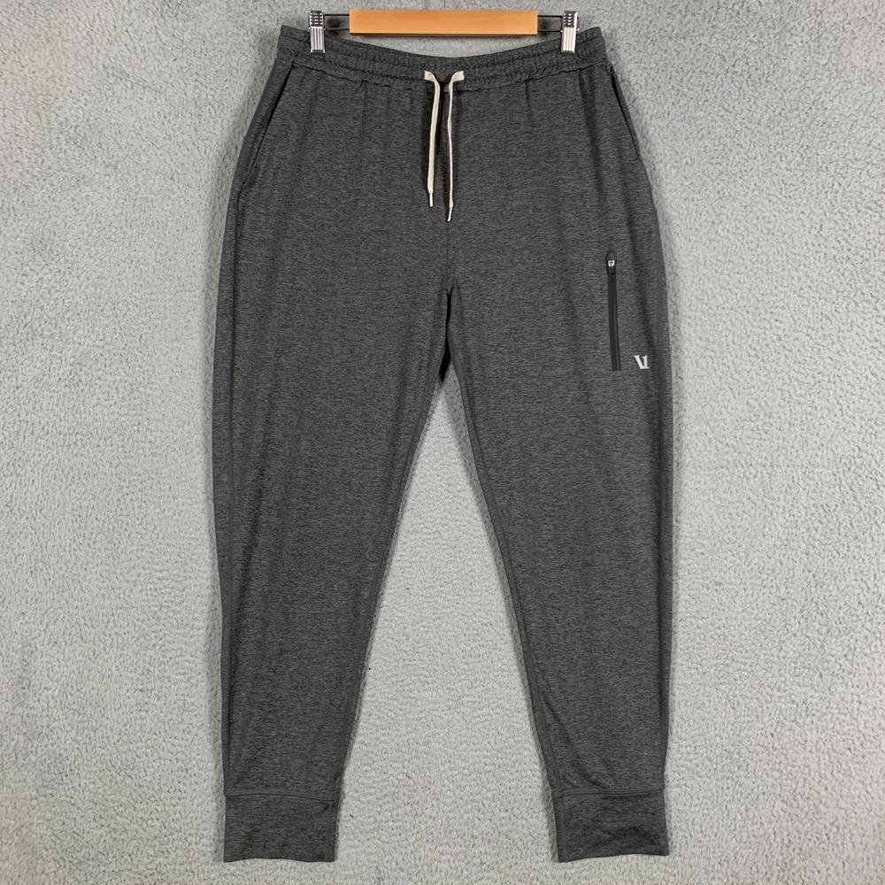 Vuori Sunday Jogger Pant Men's Large Gray Heather Stretch Performance Athletic